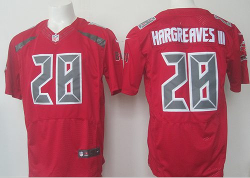 Nike Buccaneers #28 Vernon Hargreaves III Red Men's Stitched NFL Elite Rush Jersey - Click Image to Close